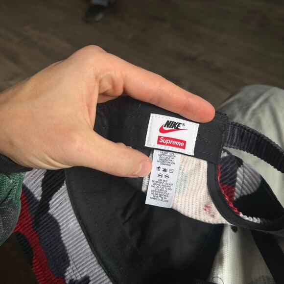 SS22 Supreme X Nike 6 Panel Cord Corduroy Baseball Hat Cap - Picture 6 of 8